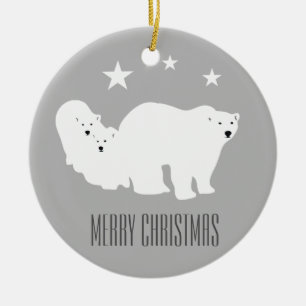 De Cerâmica Decoração do ornamento do Feliz Natal dos ursos