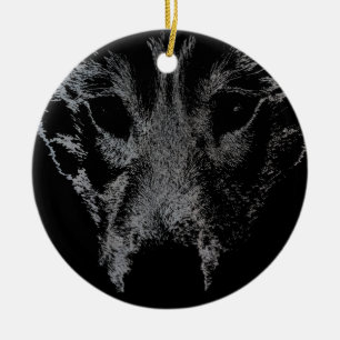 De Cerâmica Decoração Personalizada do Pup Lobo do Ornamento