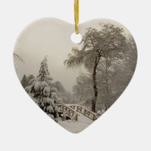 De Cerâmica Decorações das árvores da neve do ornamento da