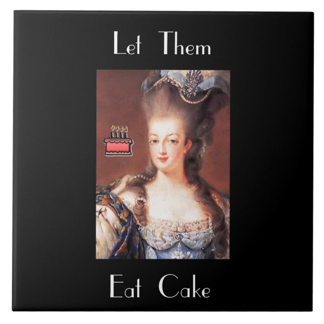 De Cerâmica Deixe-Os Comer Azulejo Marie Antoinette (Frente)