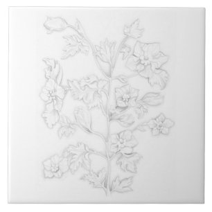 De Cerâmica Desenho Mughal em um Azulejo Cerâmico