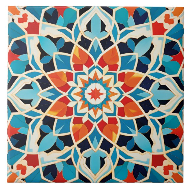De Cerâmica Design árabe com azulejo cerâmico temático (Frente)