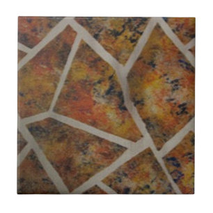 De Cerâmica Design Azulejo abstrato amarelo torrado preto, azu