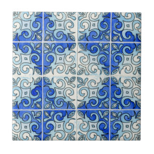 De Cerâmica Design cinzelado mão do azulejo pintado nas
