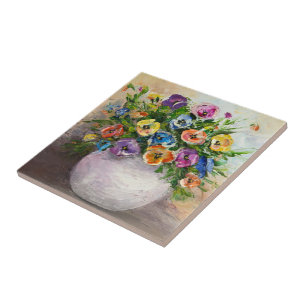 De Cerâmica Design floral do azulejo