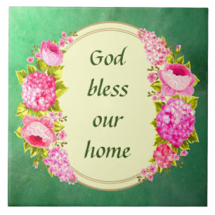 De Cerâmica Deus abençoe nosso Azulejo doméstico cerâmico