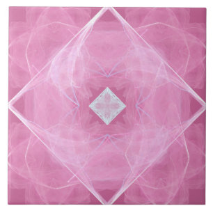 De Cerâmica Diamante Branco sobre o Azulejo cerâmico Pink Lace