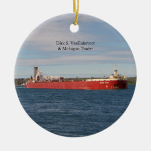 De Cerâmica Dirk S. VanEnkevort & Michigan Trader ornamento