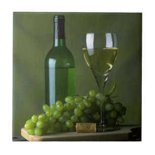 De Cerâmica Do vinho azulejo Trivet da vida ainda