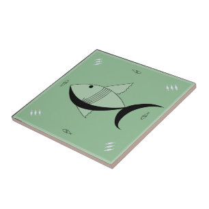 De Cerâmica Dos PEIXES FABULOSOS dos anos 50 do azulejo