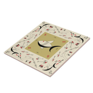 De Cerâmica Dos PEIXES FABULOSOS dos anos 50 do azulejo