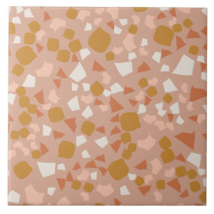 De Cerâmica Dourado Azulejo Rosa Rosa Simples Terrazzo Moderno
