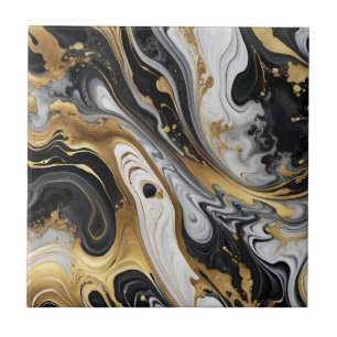 De Cerâmica Dourado White Black Marble Stones 4 Azulejo cerâmi