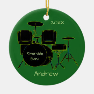 De Cerâmica Drumset personalizou o ornamento
