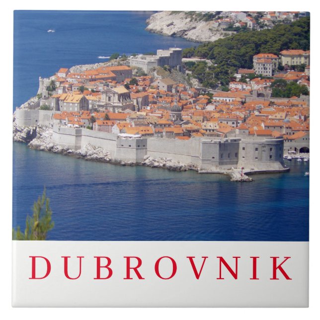 De Cerâmica Dubrovnik panorâmica azulejo cerâmico (Frente)