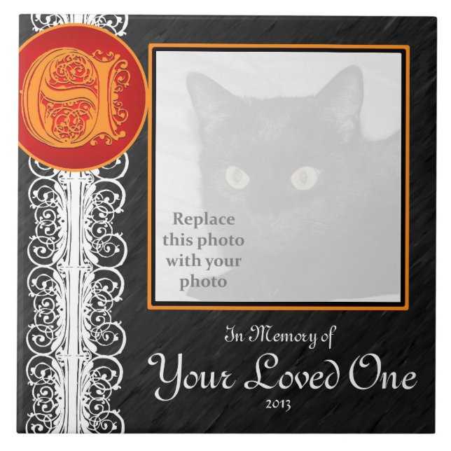 De Cerâmica E Monograma "Em memória do seu Azulejo querido" (Frente)