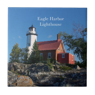 De Cerâmica Eagle Harbor Lighthouse azulejo