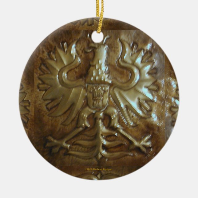 DE CERÂMICA EAGLE NACIONAL POLONÊS COM ORNAMENTO DA COROA (Frente)