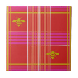 De Cerâmica Edmund Tartan morango Azulejo cerâmico