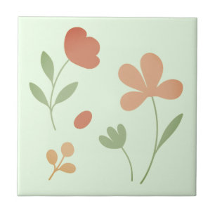 De Cerâmica Elegante Blush & Sage – Azulejo Minimalista para C