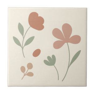De Cerâmica Elegante Blush & Sage – Azulejo Minimalista para C