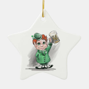 De Cerâmica Elogios irlandeses! Ornamento da estrela