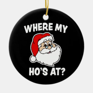 De Cerâmica Em onde meu Ho? Ornamento engraçado do papai noel