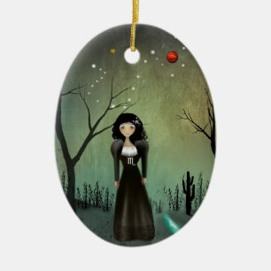 De Cerâmica Escorpião - meninas do zodíaco - ornamento