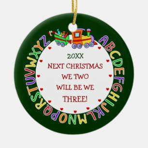 De Cerâmica Esperando øs ornamento dos presentes do Natal do