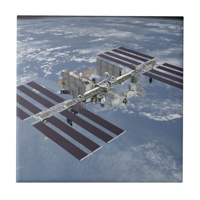 De Cerâmica Estação espacial internacional, azulejo do ISS (Frente)