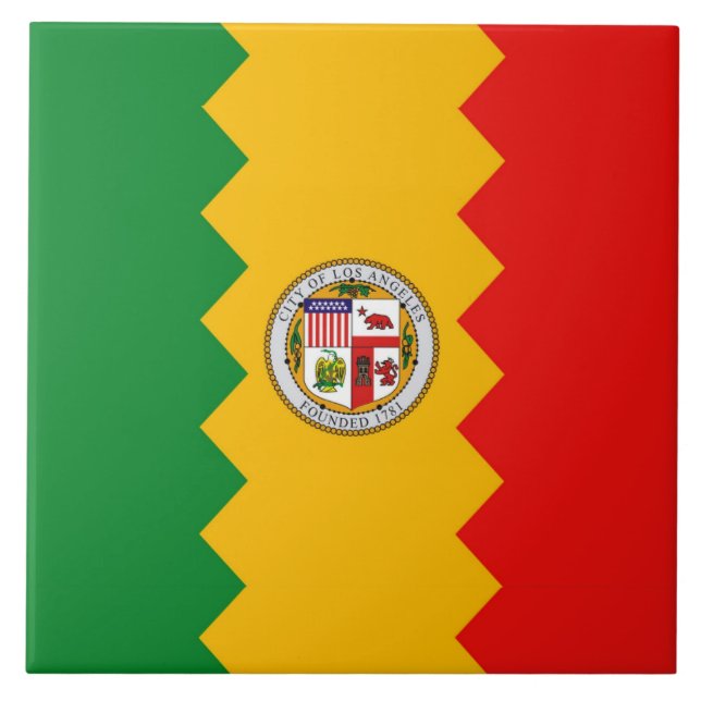 De Cerâmica Estado da Califórnia, Los Angeles Flag Azulejo (Frente)