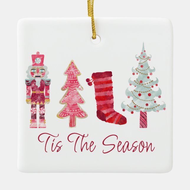 De Cerâmica Este Ornamento Da Estação (Frente)