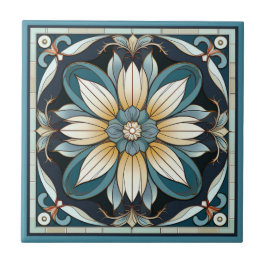 De Cerâmica Estilo Art deco padrão floral azulejo cerâmico