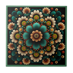 De Cerâmica Estilo Art deco padrão floral azulejo cerâmico