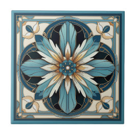 De Cerâmica Estilo Art deco padrão floral azulejo cerâmico
