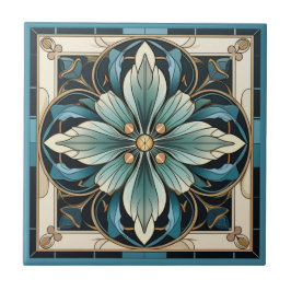 De Cerâmica Estilo Art deco padrão floral azulejo cerâmico