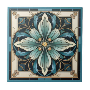 De Cerâmica Estilo Art deco padrão floral azulejo cerâmico