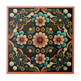 De Cerâmica Estilo Art deco padrão floral azulejo cerâmico