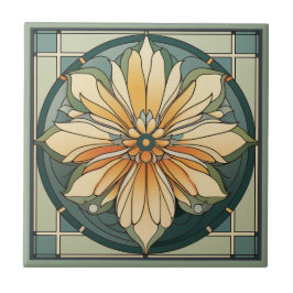 De Cerâmica Estilo Art deco padrão floral azulejo cerâmico
