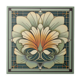 De Cerâmica Estilo Art deco padrão floral azulejo cerâmico