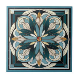 De Cerâmica Estilo Art deco padrão floral azulejo cerâmico