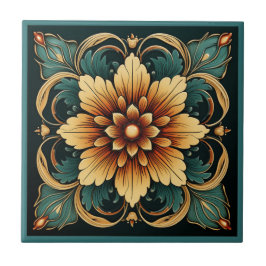 De Cerâmica Estilo Art deco padrão floral azulejo cerâmico