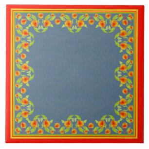 De Cerâmica Estilo do País Marigolds Fronteira Azulejo cerâmic