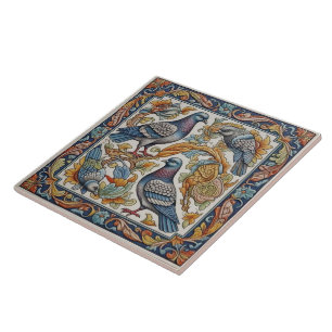 De Cerâmica Estilo mosaico romano Pombos Azulejo cerâmico