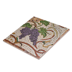 De Cerâmica Estilo mosaico romano Uvas Azulejo cerâmico
