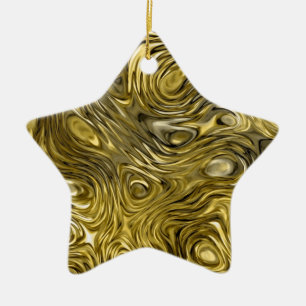 De Cerâmica Estrela "Dourado" derretida do ornamento do