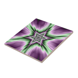 De Cerâmica Estrela no azulejo roxo e verde