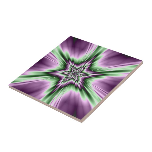 De Cerâmica Estrela no azulejo roxo e verde (Lateral)