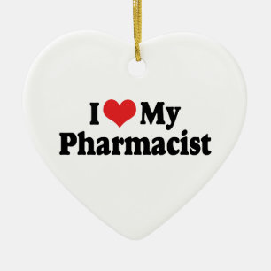 De Cerâmica Eu Amo Meu Ornamento Farmacêutico