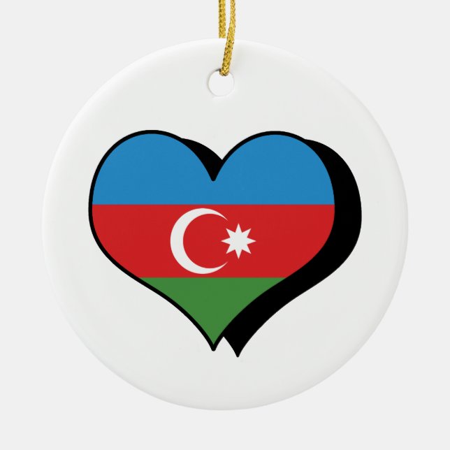 De Cerâmica Eu Amo Ornamento do Azerbaijão (Frente)